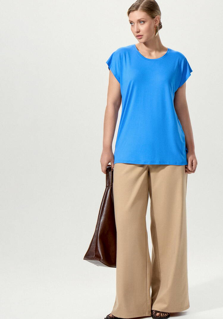 Блуза однотонная базовая без рукавов шир.  750, рис. 6