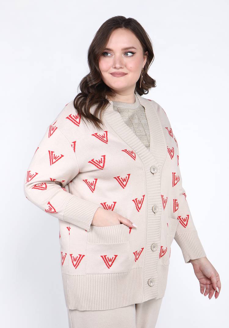 Кардиган на пуговицах со спущенным рукавом шир.  750, рис. 5