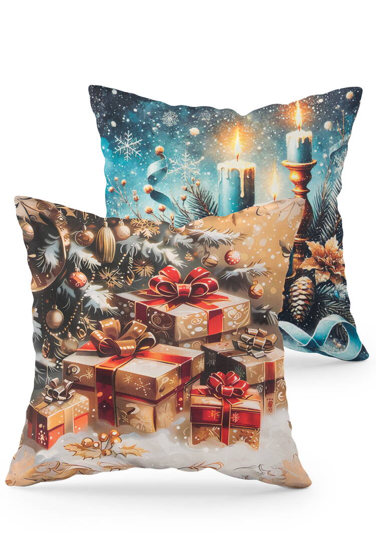 Наволочка декоративная Новый год, 2 шт. шир.  750, рис. 1