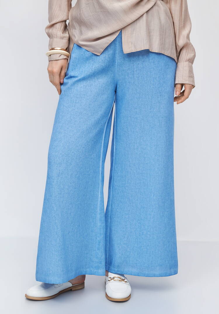 Брюки изо льнаГородская прохлада шир.  750, рис. 7