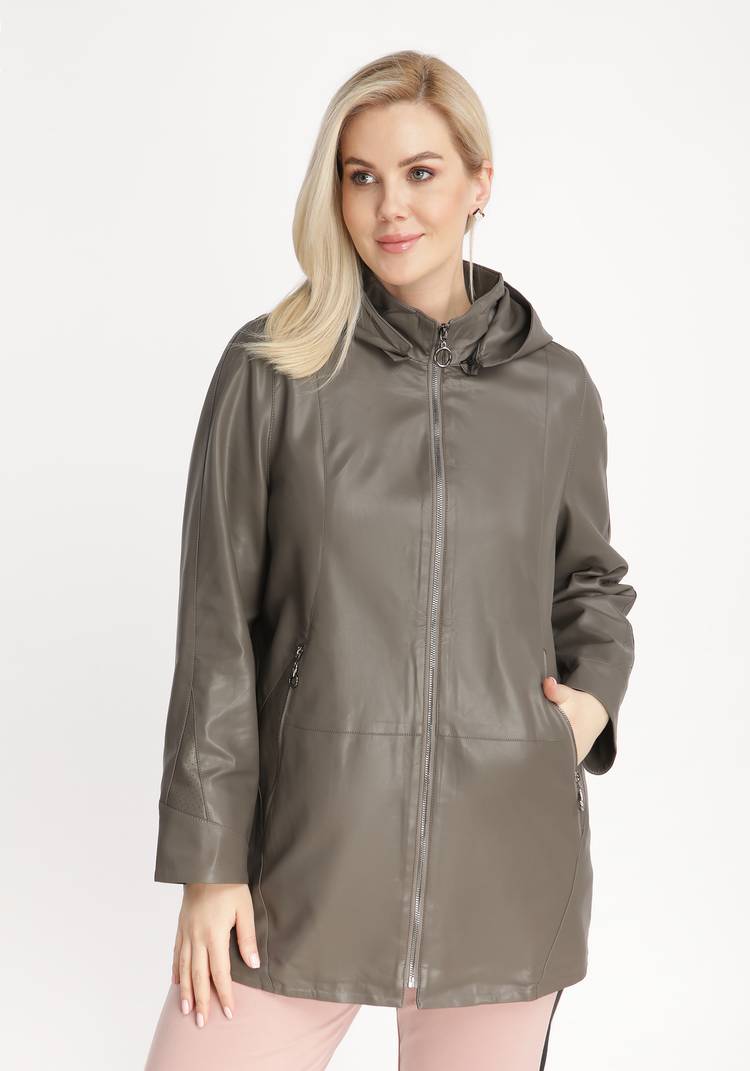 Куртка из экокожи с капюшоном шир.  750, рис. 9