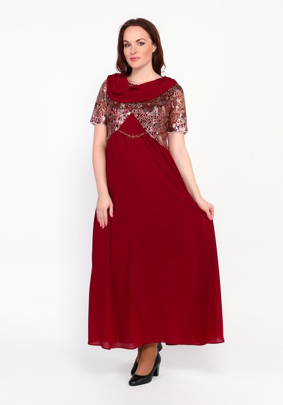 Платье с коротким рукавом и воротникомхомут шир.  580, рис. 1