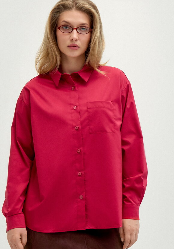 Рубашка оверсайз со спущенным плечом шир.  580, рис. 22