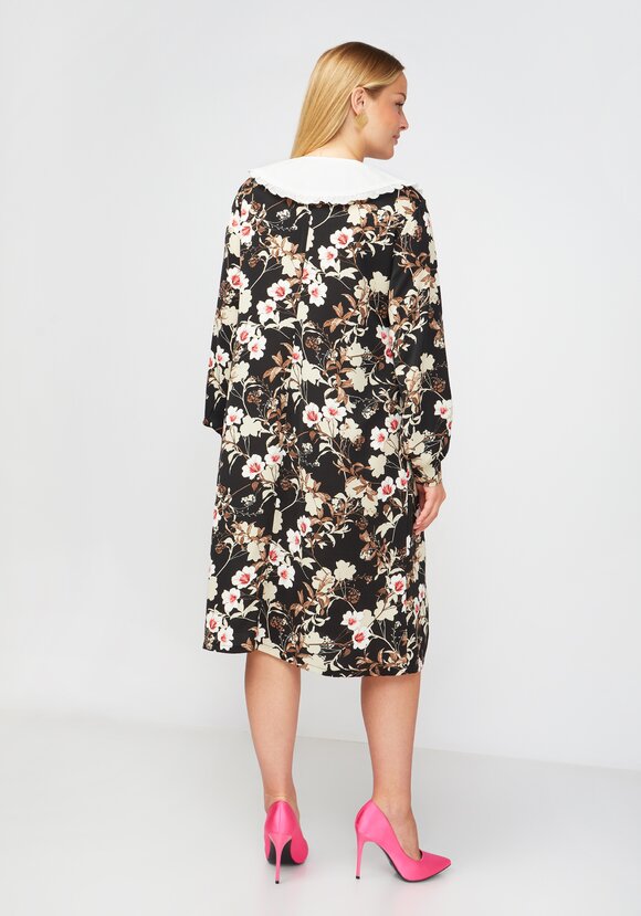 Платье принтованное со съемным воротником шир.  580, рис. 24