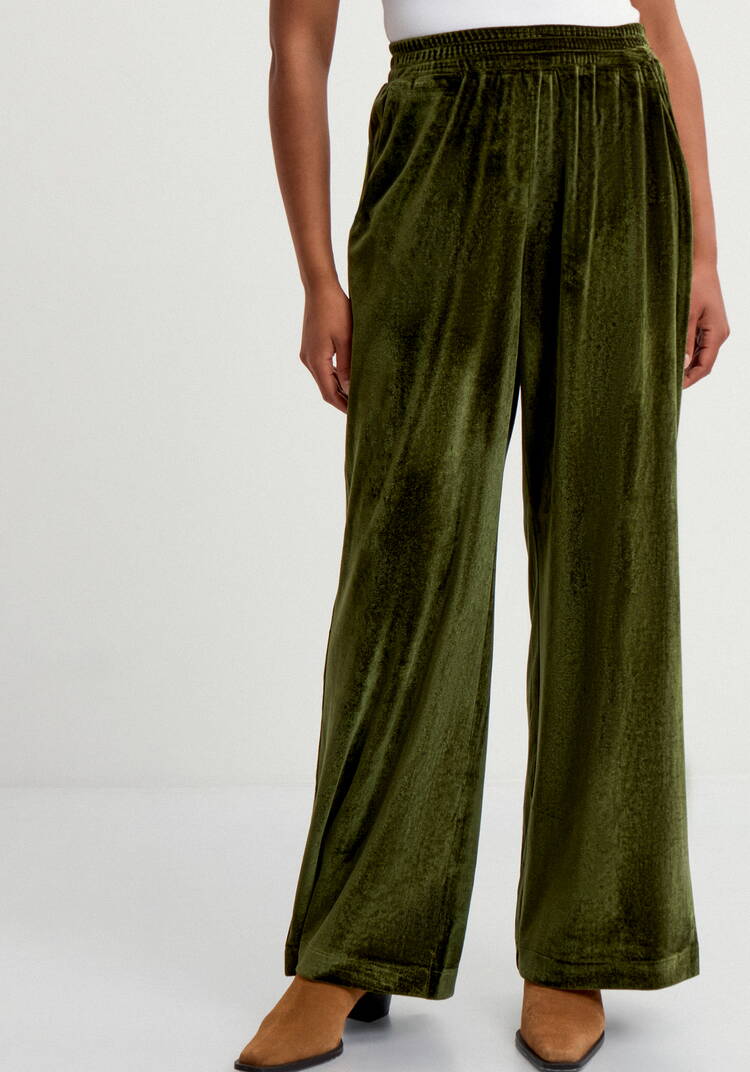 Брюки из велюра на резинке по поясу шир.  750, рис. 4