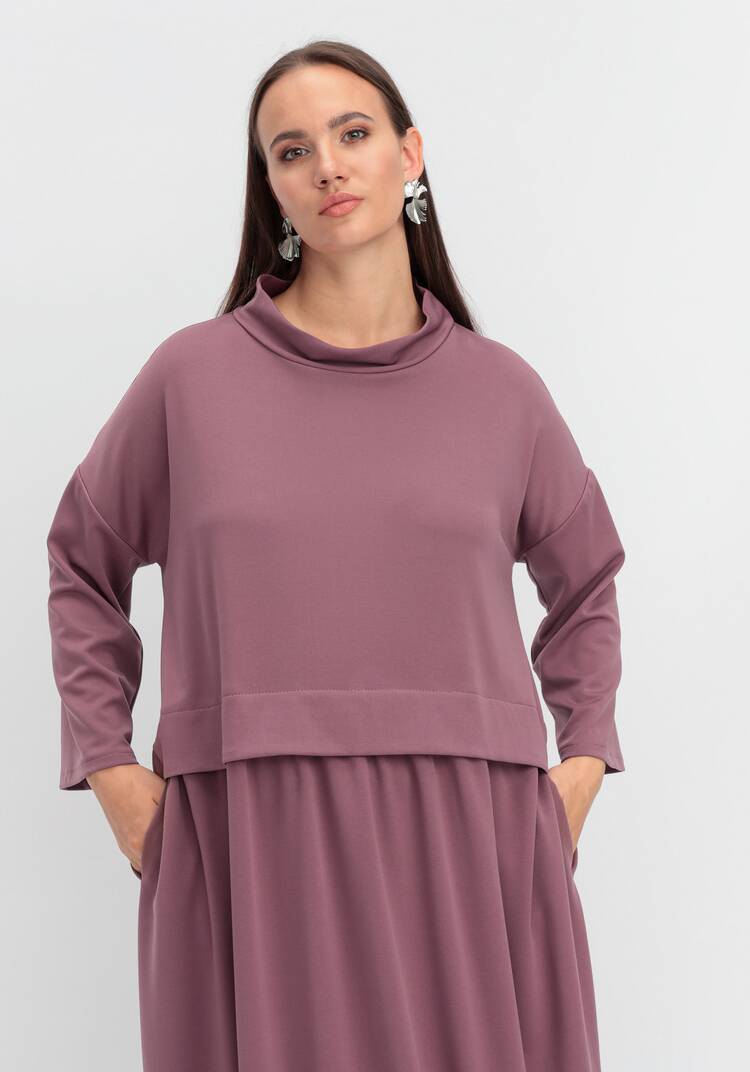 Платье с отрезной кокеткой-обманкой шир.  750, рис. 16