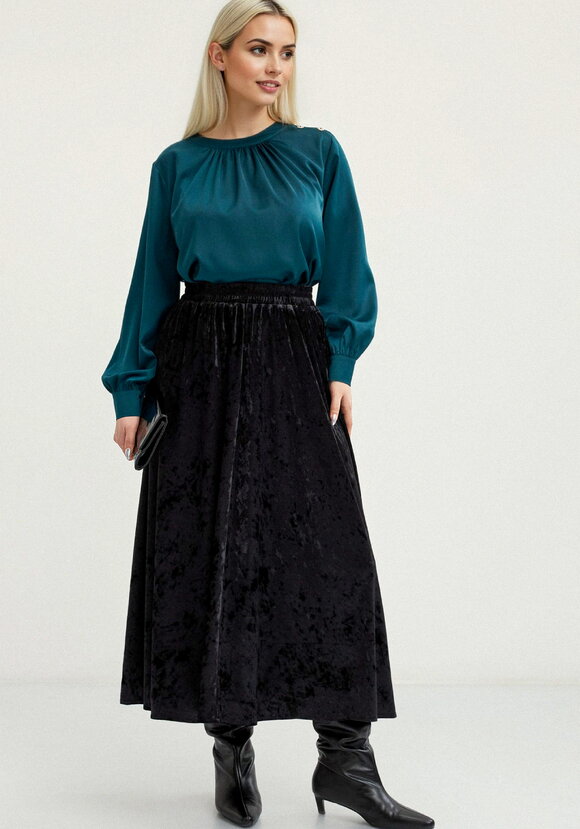 Юбка полусолнце из бархата шир.  580, рис. 21