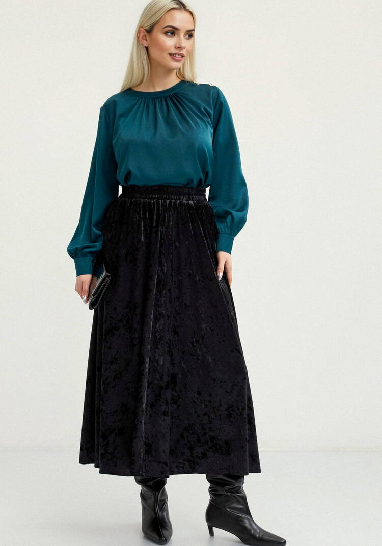 Юбка полусолнце из бархата шир.  750, рис. 21