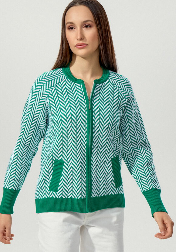 Бомбер женский на молнии с широкими манжетами шир.  580, рис. 18