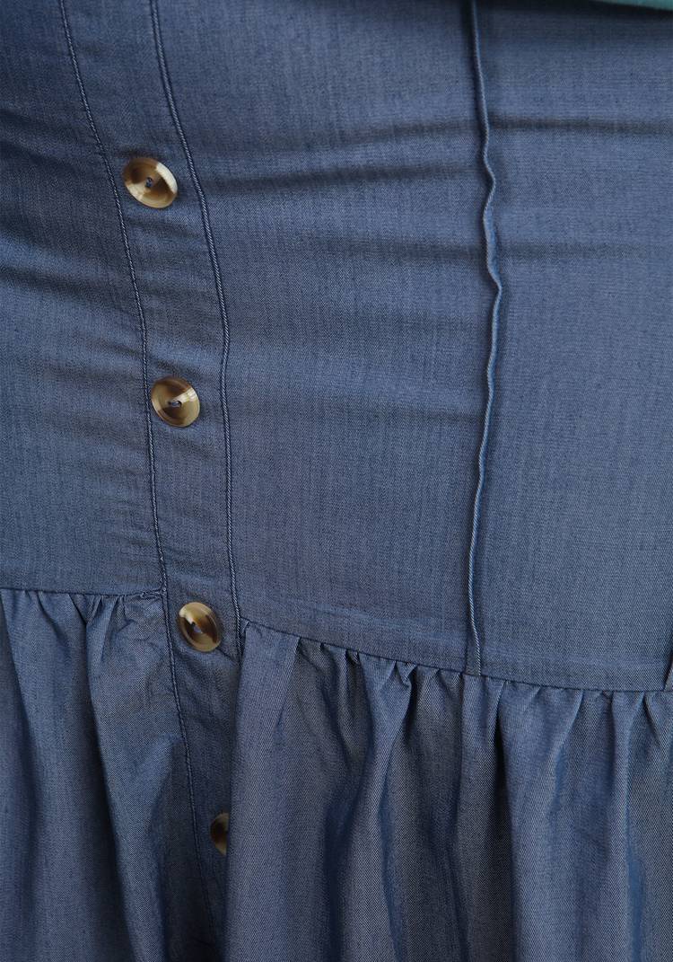 Юбка джинсовая с пуговицами шир.  750, рис. 4