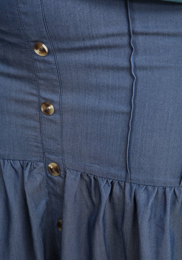 Юбка джинсовая с пуговицами шир.  580, рис. 4