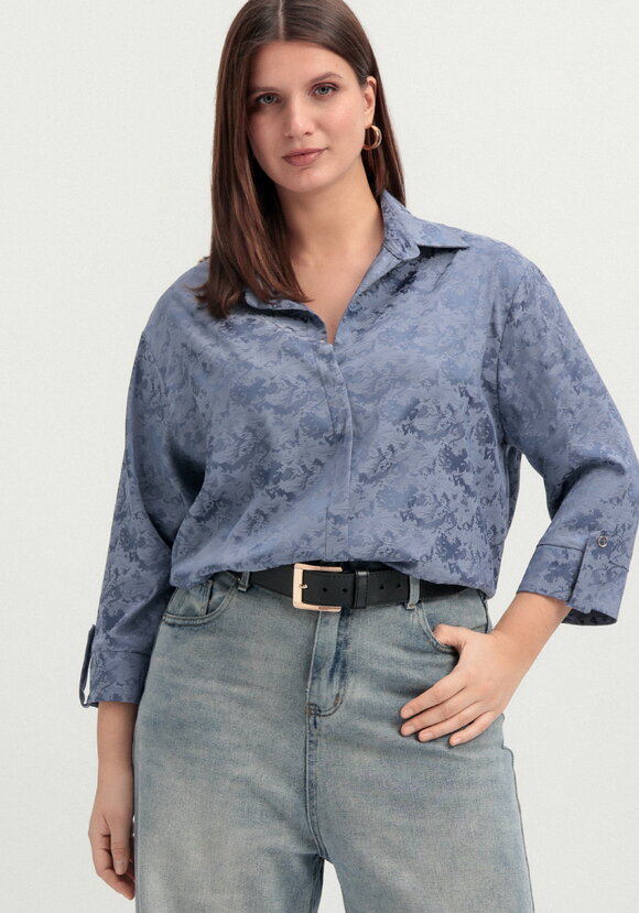 Блуза из шелка с рисунком шир.  580, рис. 1