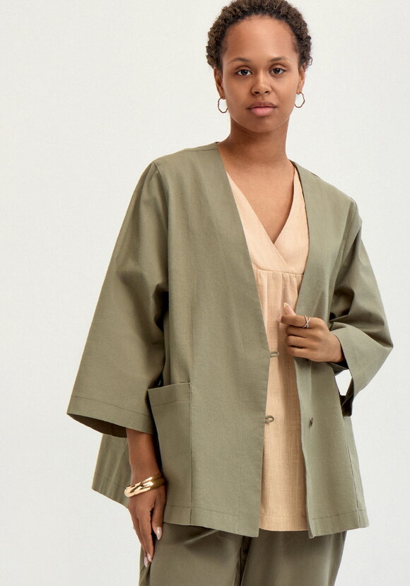 Кардиган изо льна с карманами шир.  580, рис. 15