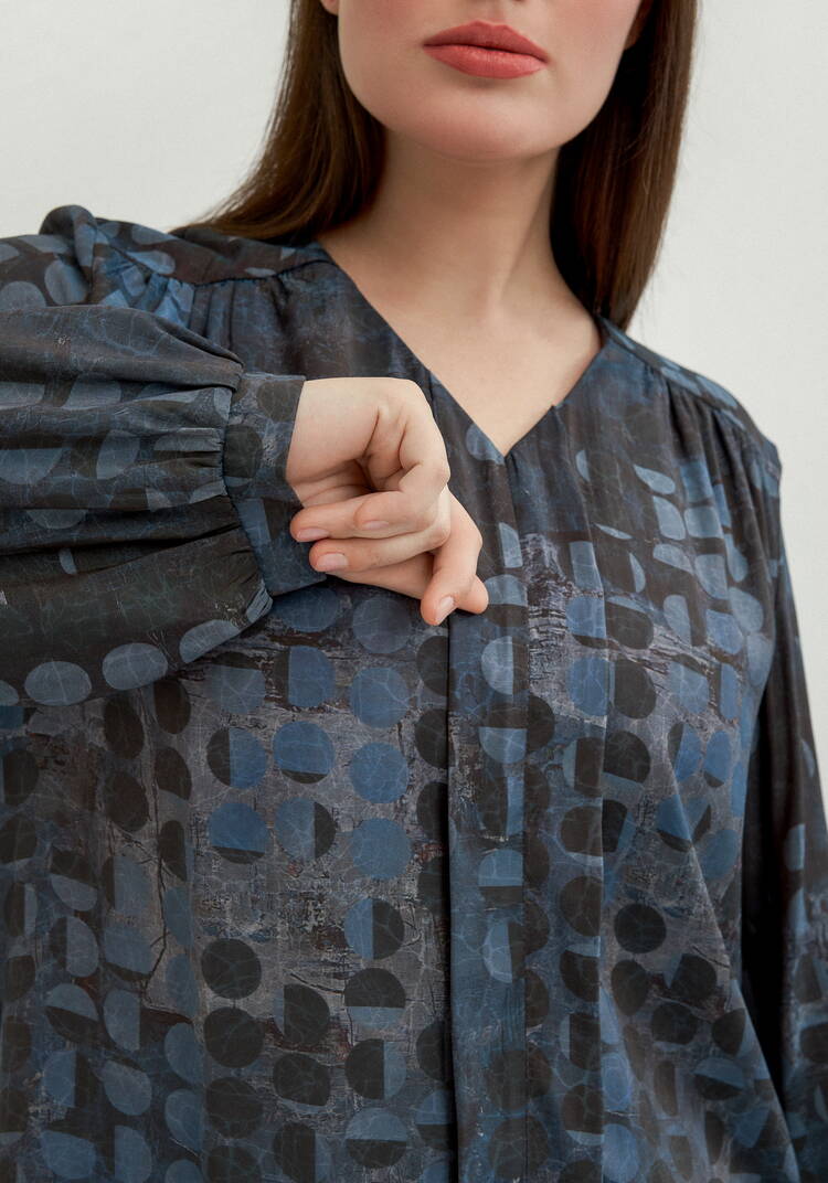 Блуза свободного кроя Омега шир.  750, рис. 6