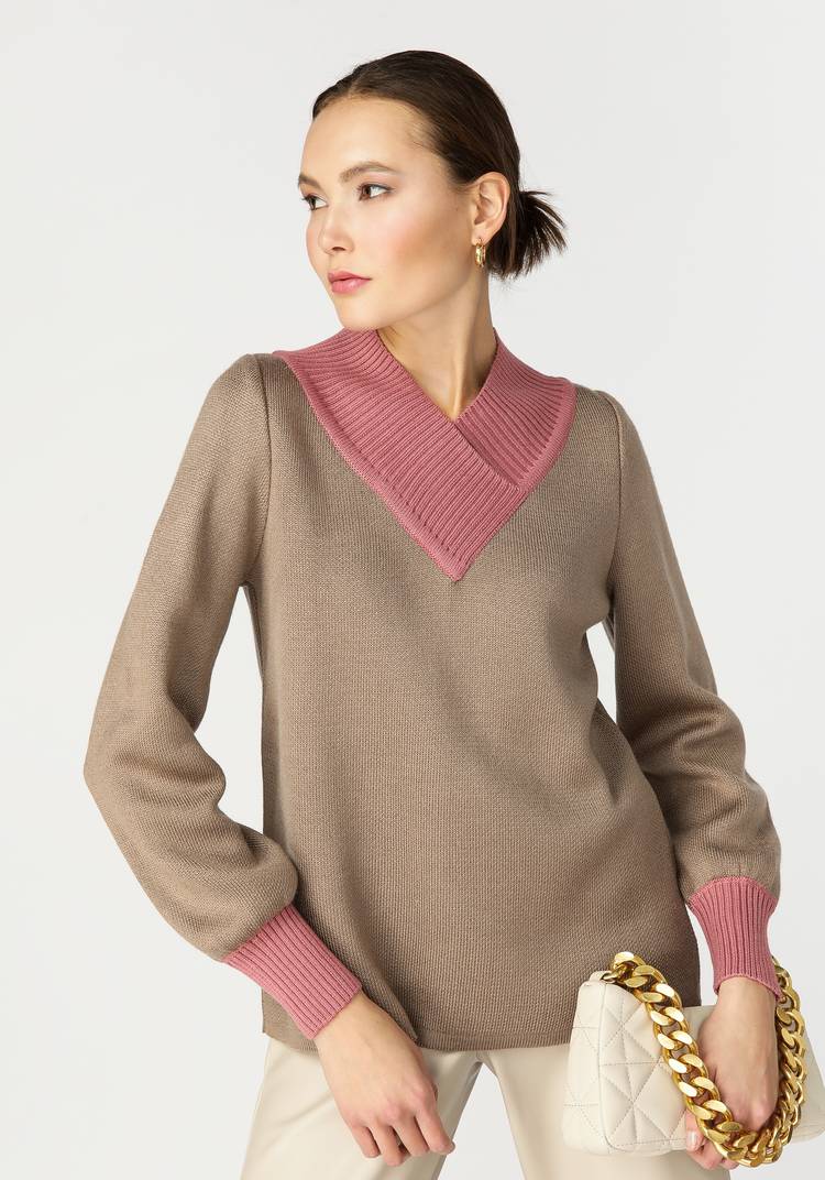 Джемпер женский с широким воротом шир.  750, рис. 12