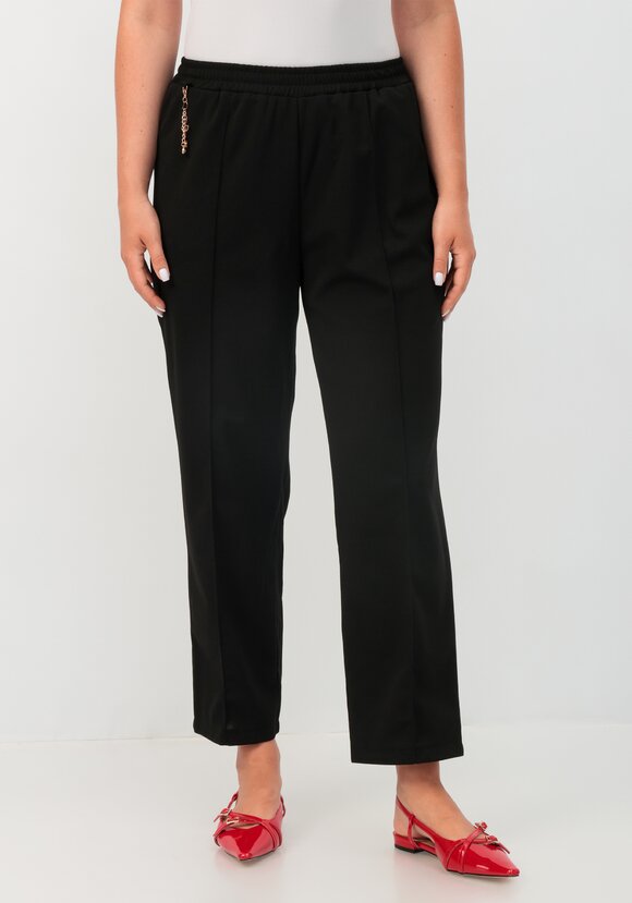 Брюки прямые на резинке по поясу шир.  580, рис. 29