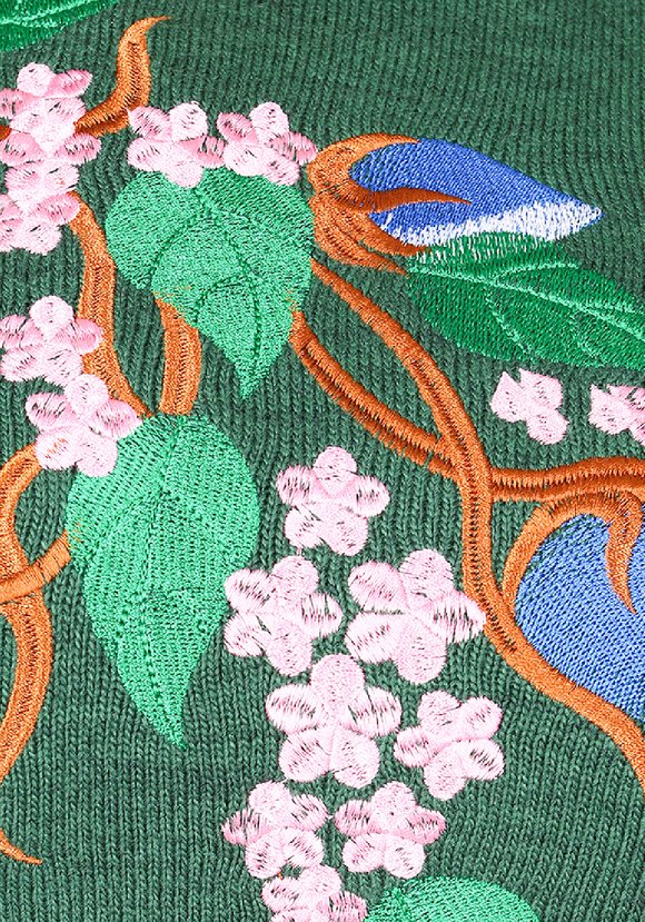 Платье-миди с длинным рукавом и вышивкой шир.  580, рис. 6