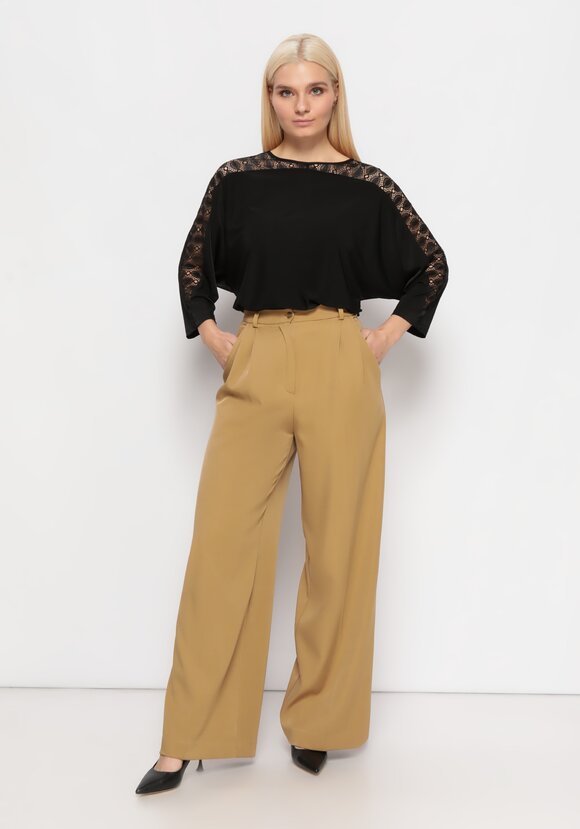 Блуза со вставкой из кружева шир.  580, рис. 2