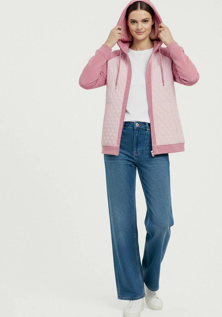 Бомбер с капюшоном из комбинированной ткани шир.  750, рис. 2