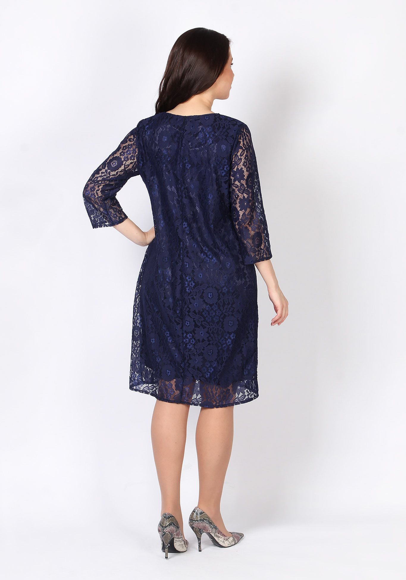 Платье «Кружевное великолепие» PreWoman, размер 48, цвет синий - фото 2