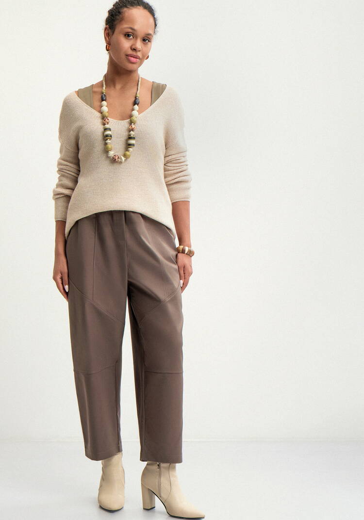 Брюки бананы с конструктивными линиями шир.  750, рис. 10