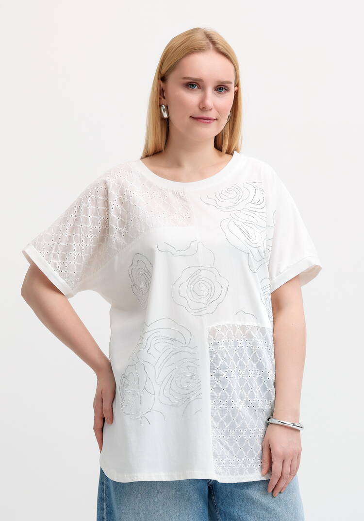Футболка с рисунком из страз шир.  750, рис. 1