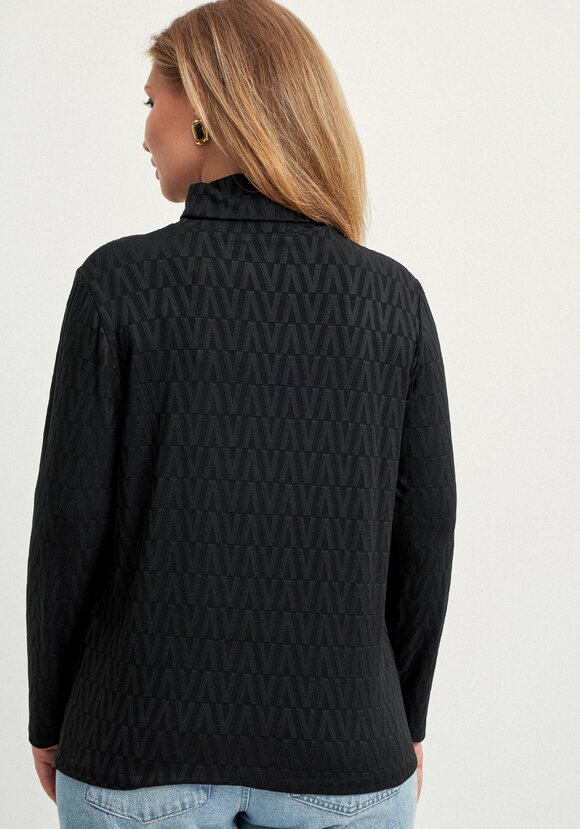 Водолазка с фактурным рисунком и воротом шир.  580, рис. 11