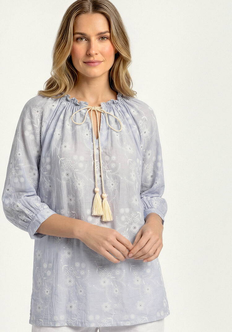 Блуза Нежные соцветия шир.  750, рис. 7
