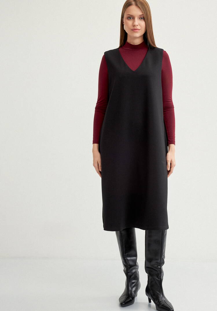 Сарафан трикотажный ,прямой с разрезами шир.  750, рис. 12