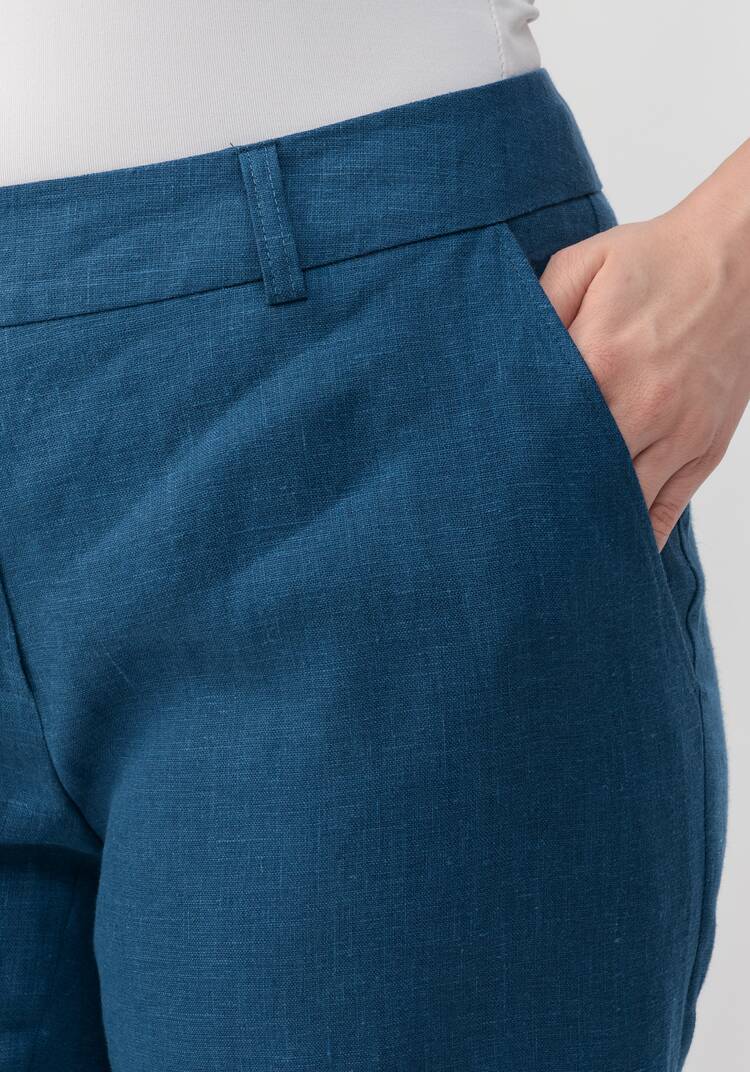 Брюки из льна шир.  750, рис. 5
