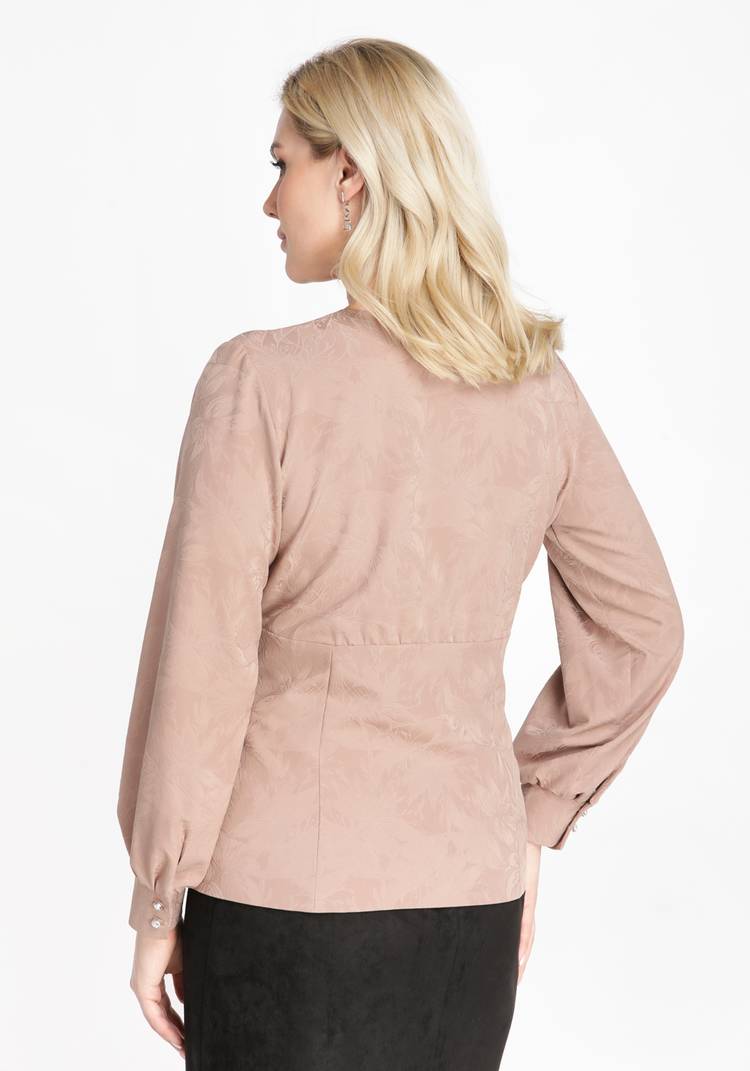 Блузка длинный рукав с утяжкой по талии шир.  750, рис. 7