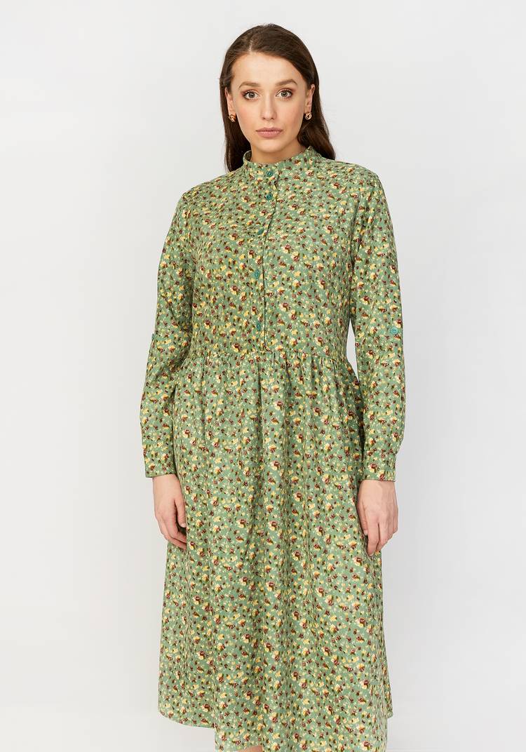 Платье свободного кроя со сборкой на талии шир.  750, рис. 17