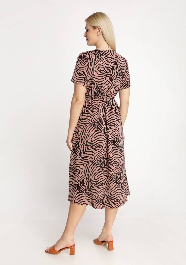 Платье с запахом с принтом Зебра шир.  750, рис. 12