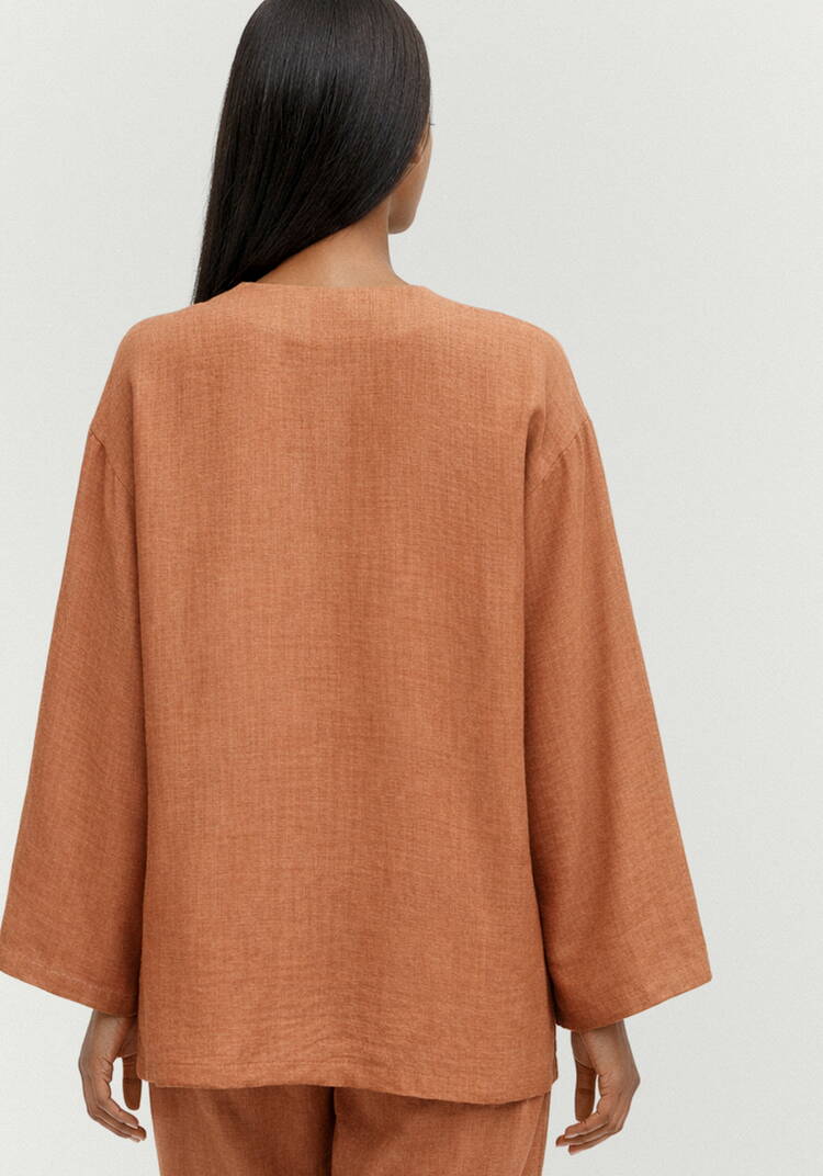 Жакет свободного кроя на пуговице Агата шир.  750, рис. 11