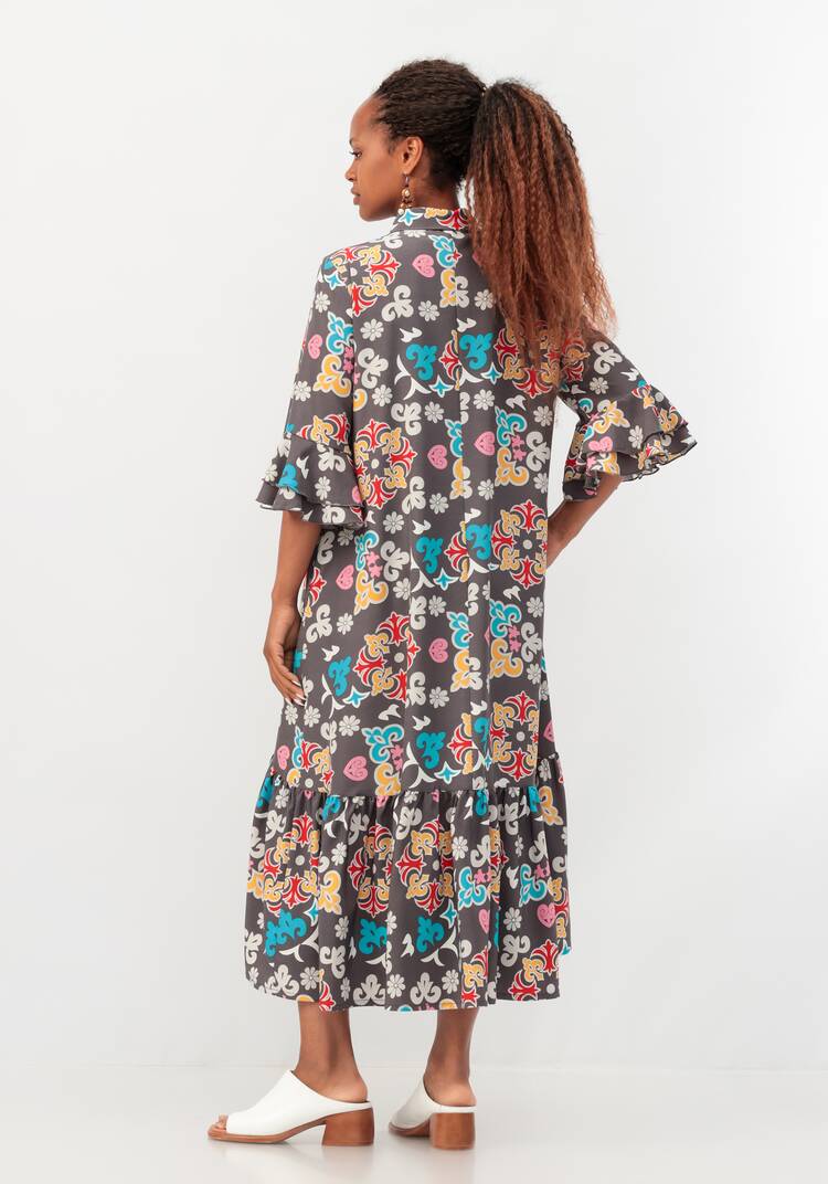 Платье-рубашка с воланом шир.  750, рис. 3