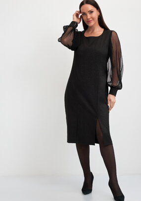 Платье вечернее с обьемными рукавами