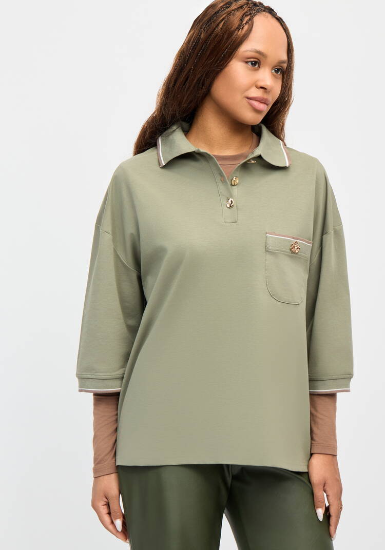 Футболка-поло с нагрудным карманом шир.  750, рис. 7