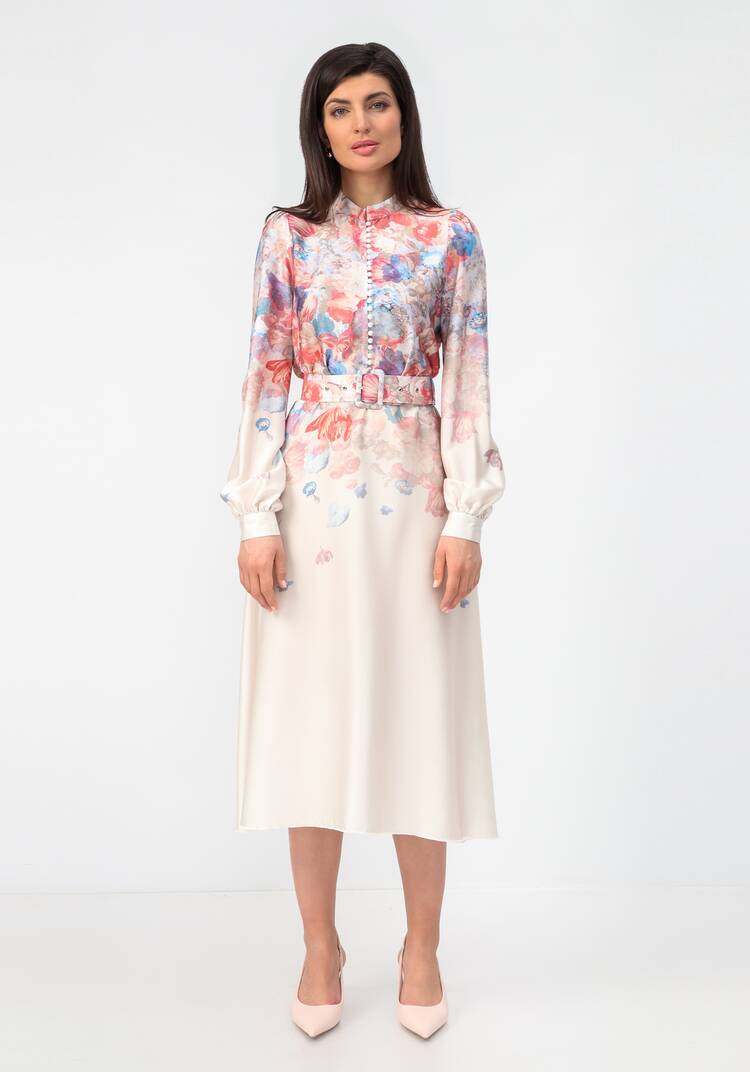 Платье с градиентным цветным рисунком шир.  750, рис. 4