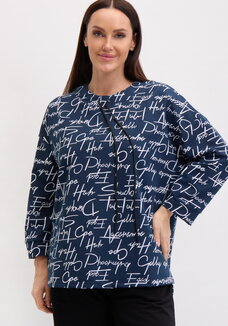 Свитшот с обтачкой на кулиске