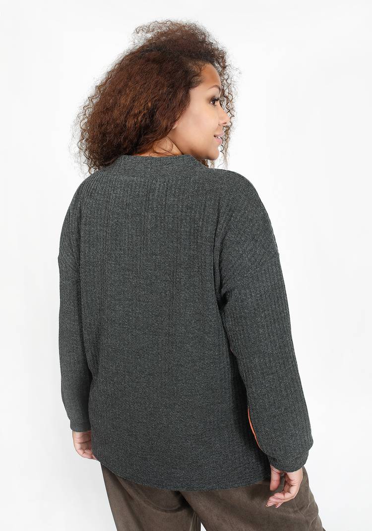 Джемпер фактурный с нашивкой шир.  750, рис. 3