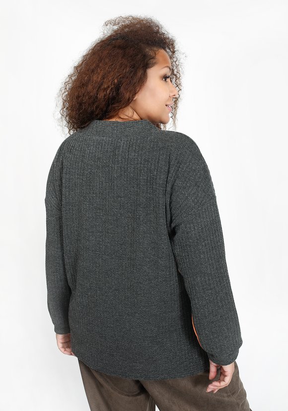 Джемпер фактурный с нашивкой шир.  580, рис. 3