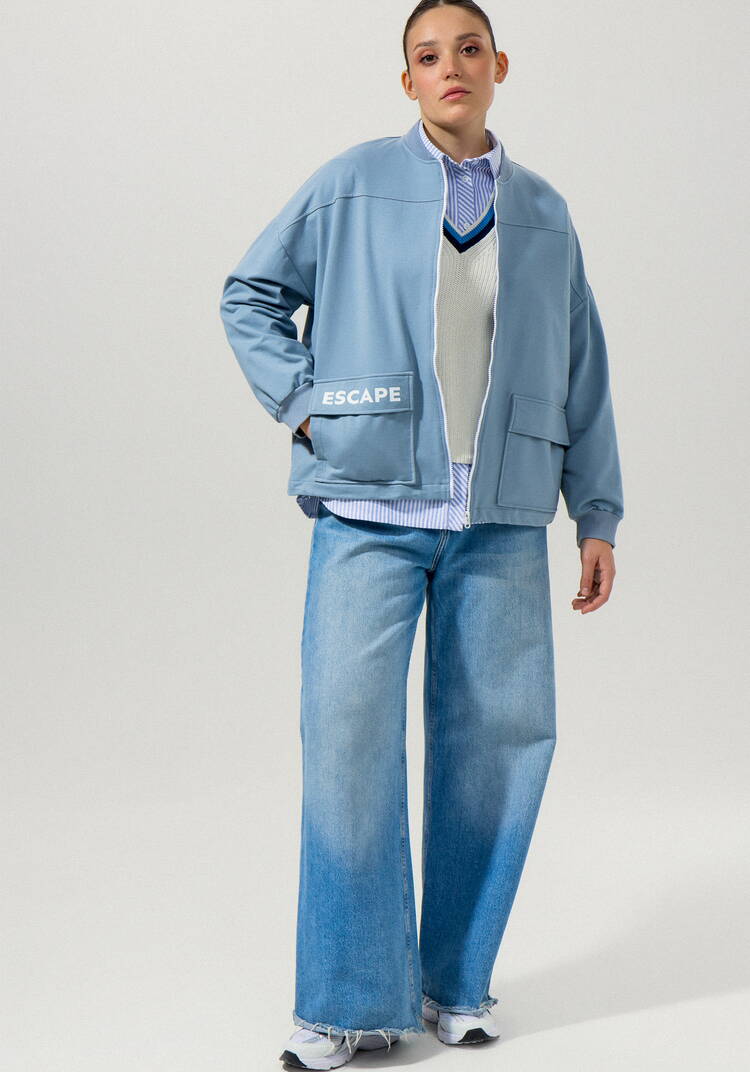 Бомбер с кулиской по низу шир.  750, рис. 27