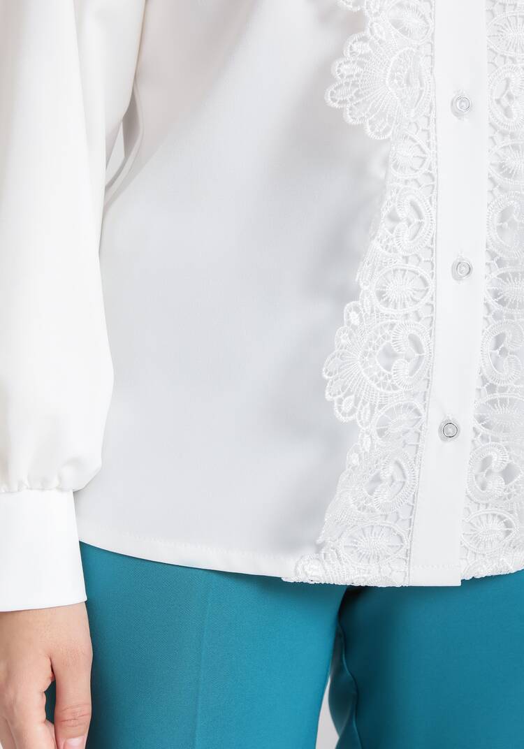 Блуза с ажурным кружевом Селена шир.  750, рис. 9
