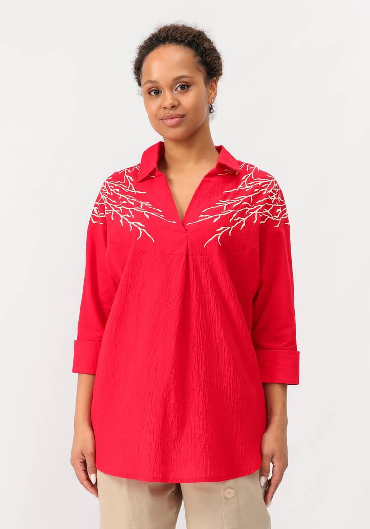 Блуза с принтом по плечам шир.  750, рис. 27