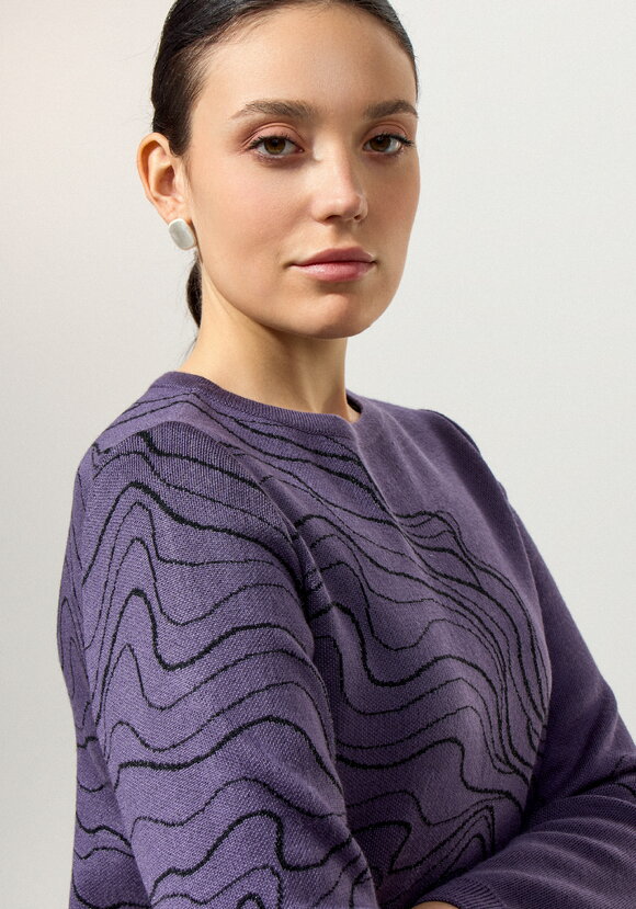 Джемпер с абстрактным рисунком Волны шир.  580, рис. 5