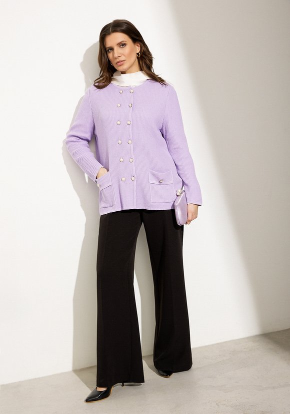 Жакет на пуговицах с жемчугом шир.  580, рис. 11