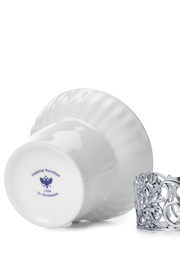 Чайная чашка Ангел фарфор, серебро шир.  580, рис. 9