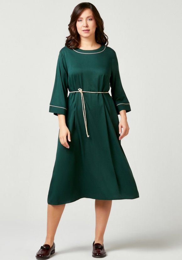 Платье миди с кантом шир.  580, рис. 18