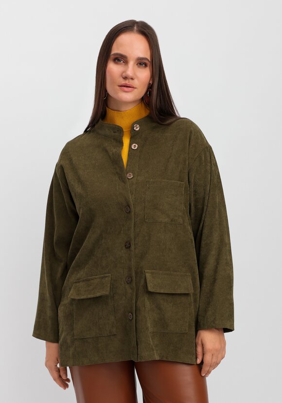 Рубашка оверсайз с воротником-стойкой шир.  580, рис. 9