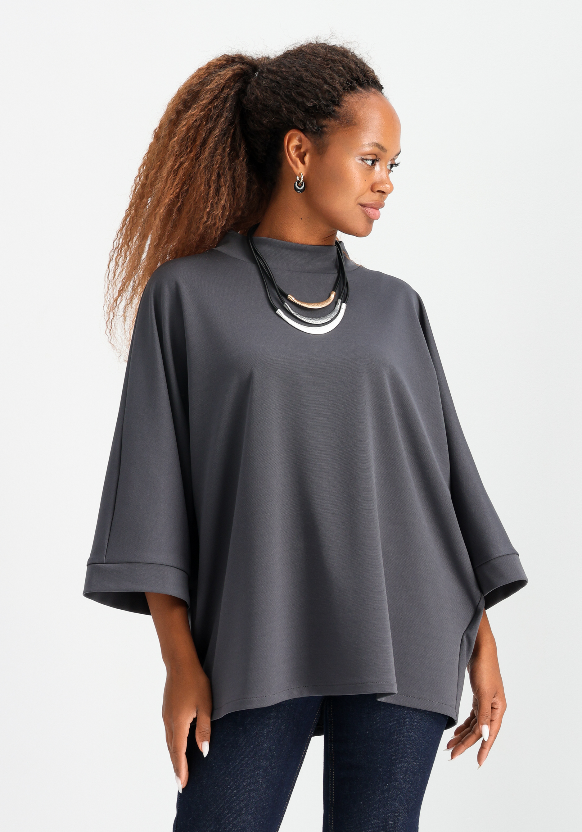 

Блуза из плотного трикотажа, Серый